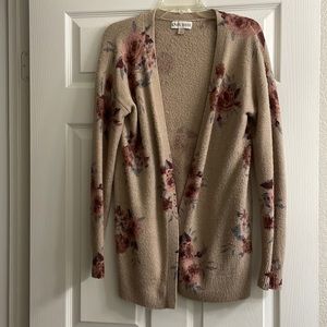Long floral cardigan